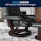 Flash Furniture Black LeatherSoft Recliner & Ottoman w/ Wood Base BT-7818-BK-GG - alternate 2